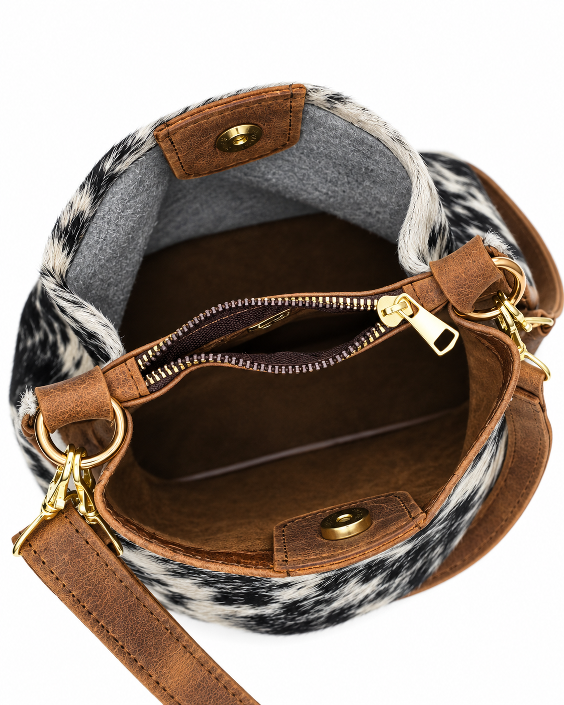 Sierra Hair-On Hide Leather Shoulder & Crossbody Bag