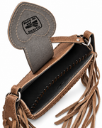 Desert Heart – Hair-on Cowhide Leather Fringe Crossbody Bag