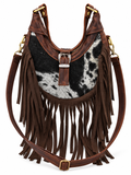 Dakota Fringe – Western Hair-on Cowhide Leather Crossbody Bag