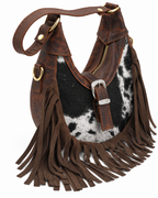 Dakota Fringe – Western Hair-on Cowhide Leather Crossbody Bag