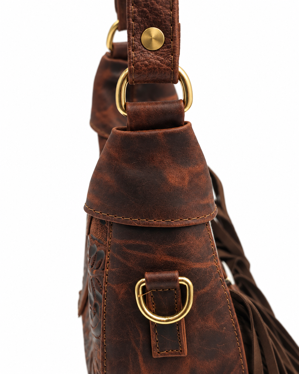 Dakota Fringe – Western Hair-on Cowhide Leather Crossbody Bag