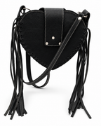 Blackheart Shearling – Genuine Leather Fringe Crossbody Bag