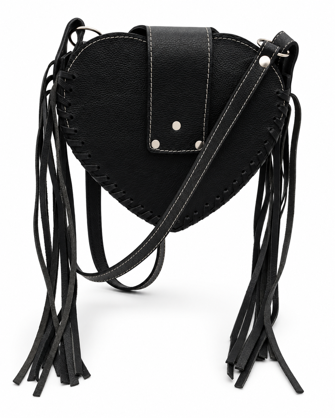 Blackheart Shearling – Genuine Leather Fringe Crossbody Bag