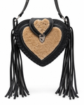 Blackheart Shearling – Genuine Leather Fringe Crossbody Bag