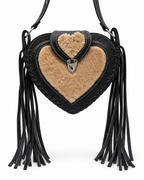 Blackheart Shearling – Genuine Leather Fringe Crossbody Bag